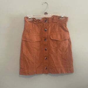 Banana Republic Womens Paperbag Utility High Waist‎ Mini Skirt Sunset Beach Sz 2